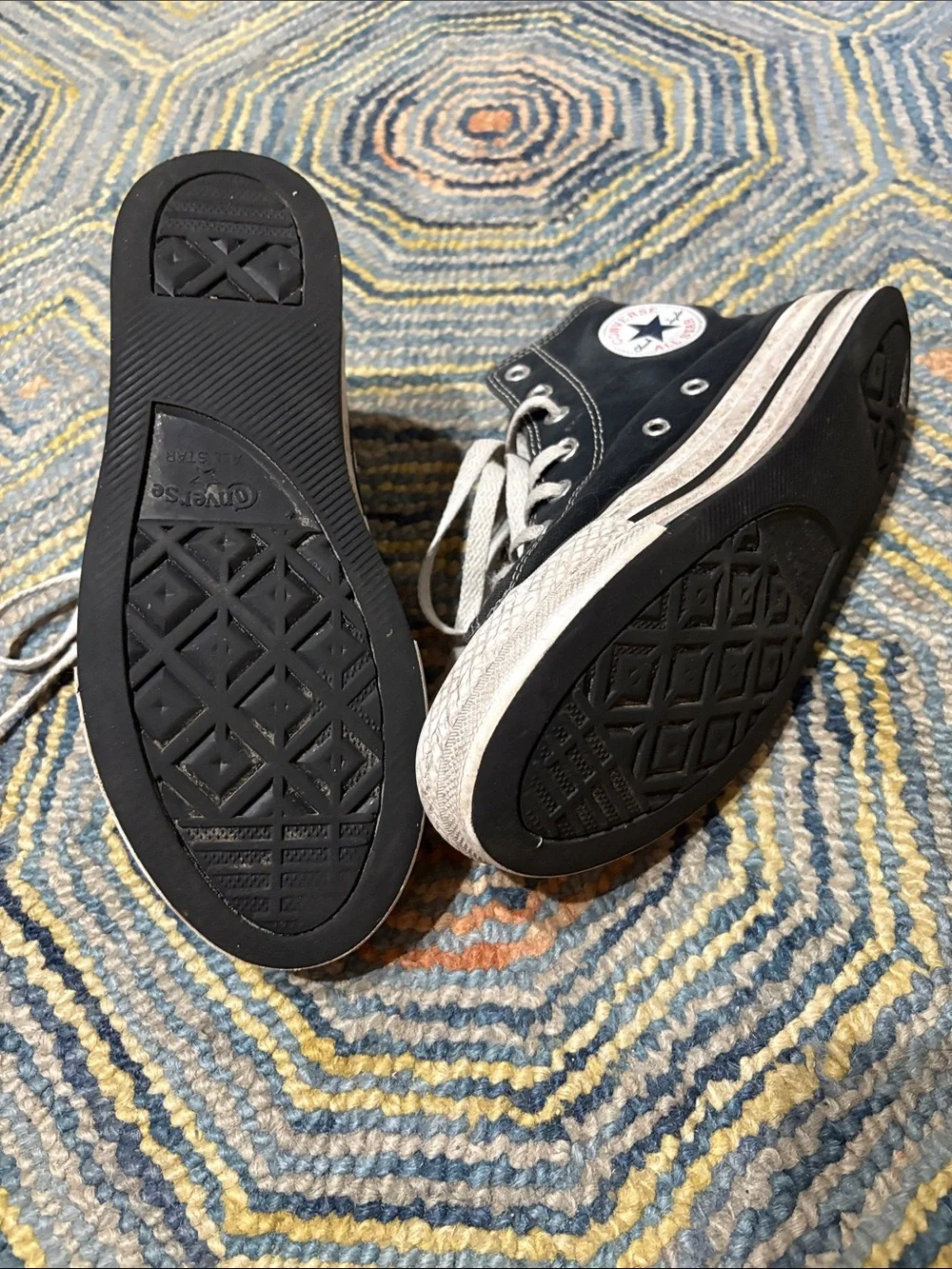 Converse Kids Black High-Top Canvas Sneakers with White Accents